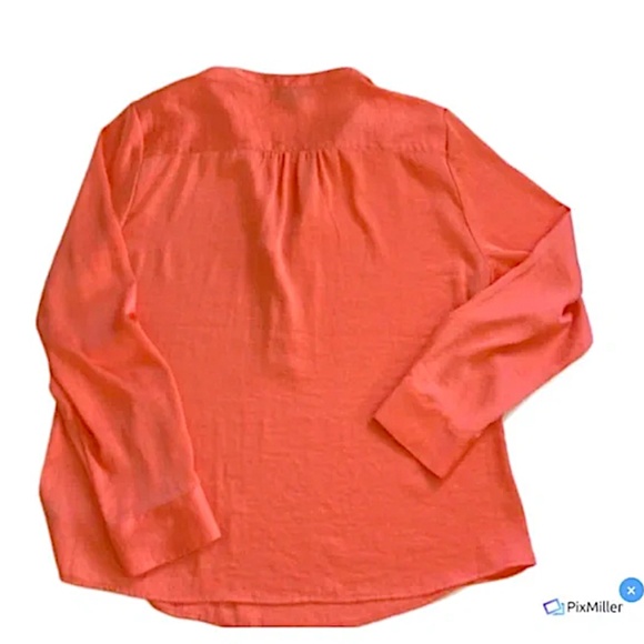 The Limited Womens Orange Satin Blouse, XL - Picture 2 of 4